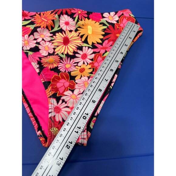 Wild Fable - Women's Ribbed High Waist High Leg Cheeky Bikini Bottom-Small(4-6) - Picture 6 of 13